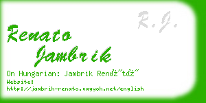 renato jambrik business card